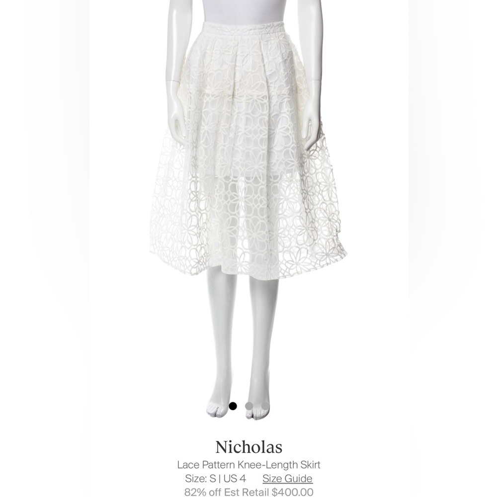 Beautiful Nicholas white skirt. Perfect for summertime gatherings!